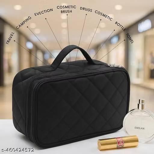 Double Layer Makeup Organiser Bag – Black