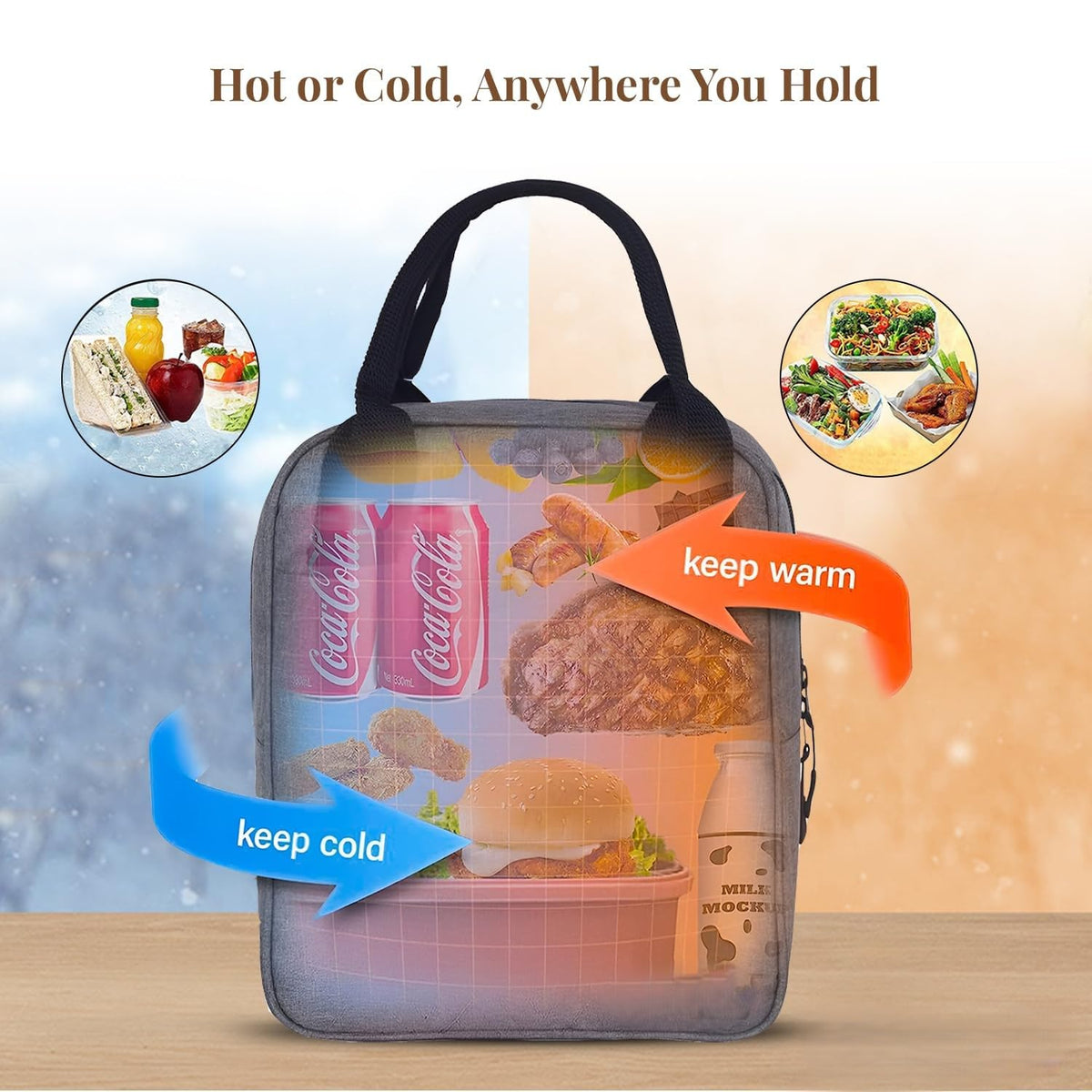 Insulated Lunch Bag – Grey