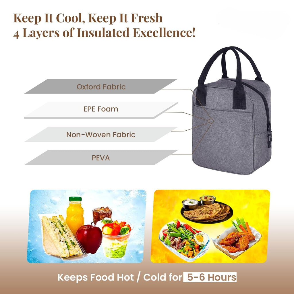 Insulated Lunch Bag – Grey